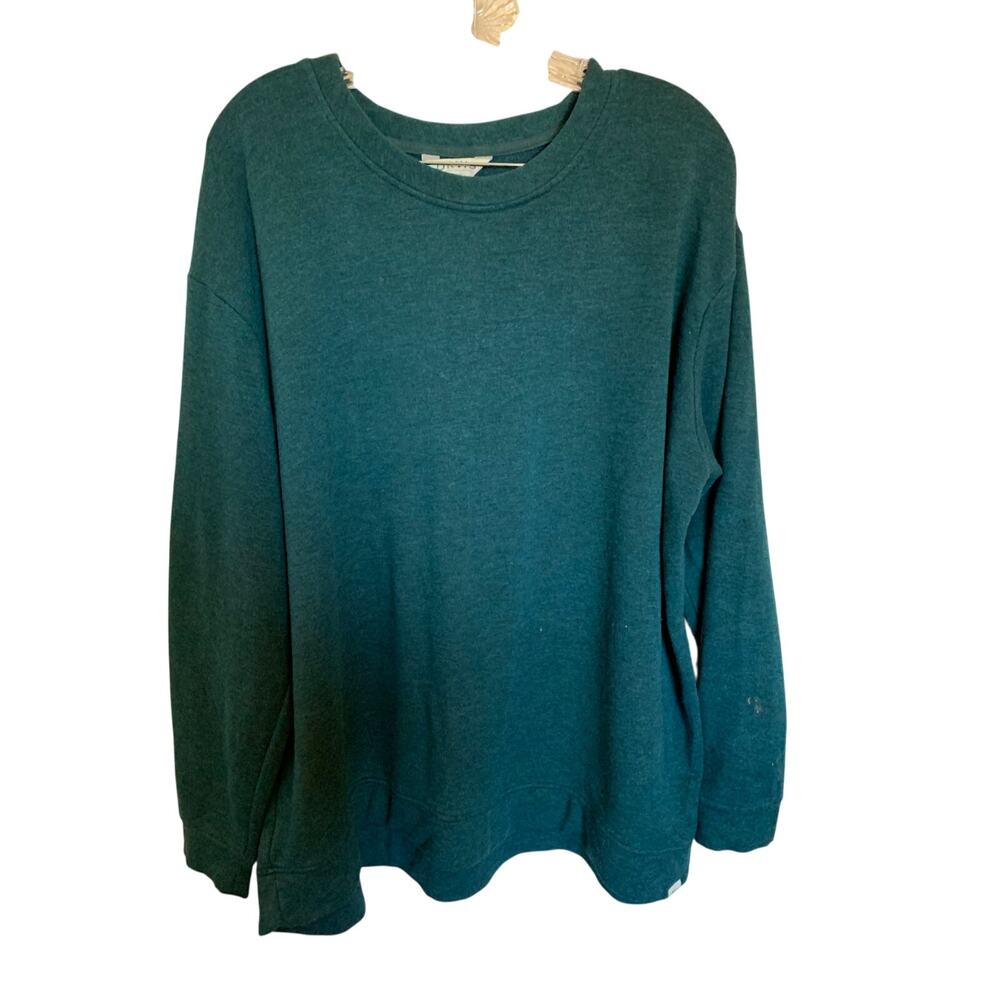 Orvis crew neck long sleeve pullover green men xl sweater